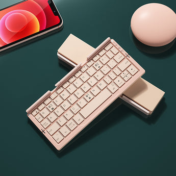 Mini Folding Bluetooth Keyboard Wireless Keypad Support3 Devices With Stand Rechargeable Foldable Keyboard For Phone Tablet - Elite Hub Essentials