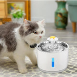 Automatic Pet Cat Water Fountain With LED Lighting USB Dogs Cats Mute Drinker Feeder Bowl Drinking Dispenser - Elite Hub Essentials