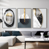 Abstract Geometric Canvas Painting Picture Home Decor Wall Poster - Elite Hub Essentials