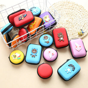 wallet cartoon earphone collector, charger Box, Coin handbag