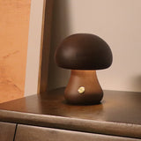 INS Wooden Cute Mushroom LED Night Light With Touch Switch  Bedside Table Lamp For Bedroom Childrens Room Sleeping Night Lamps Home Decor - Elite Hub Essentials