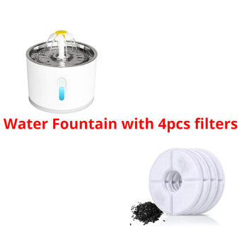 Automatic Pet Cat Water Fountain With LED Lighting USB Dogs Cats Mute Drinker Feeder Bowl Drinking Dispenser - Elite Hub Essentials