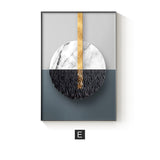 Abstract Geometric Canvas Painting Picture Home Decor Wall Poster - Elite Hub Essentials