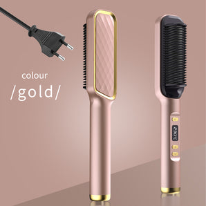 Electric Hot Comb Multifunctional Straight Hair Straightener Comb Negative Ion Anti-Scalding Styling Tool Straightening Brush - Elite Hub Essentials