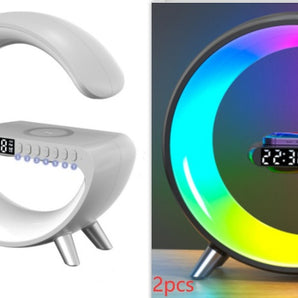 Intelligent G Shaped LED Lamp Bluetooth Speake Wireless Charger Atmosphere Lamp App Control